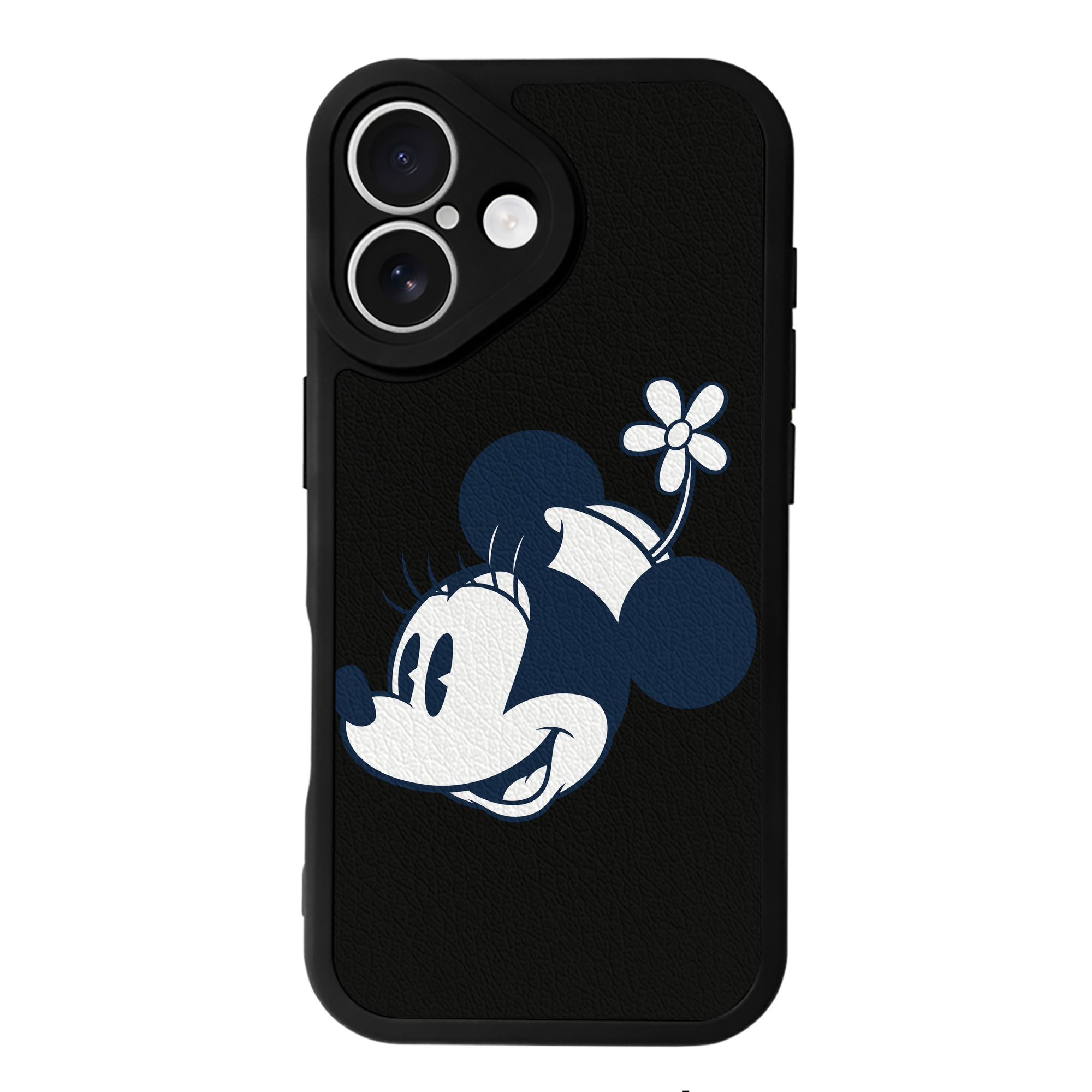 （画像用） ミッキーマウス Mickey Mouse 【iPhone 16シリーズ対応】シリコンスマホケース（レザー調） 材質：シリコン